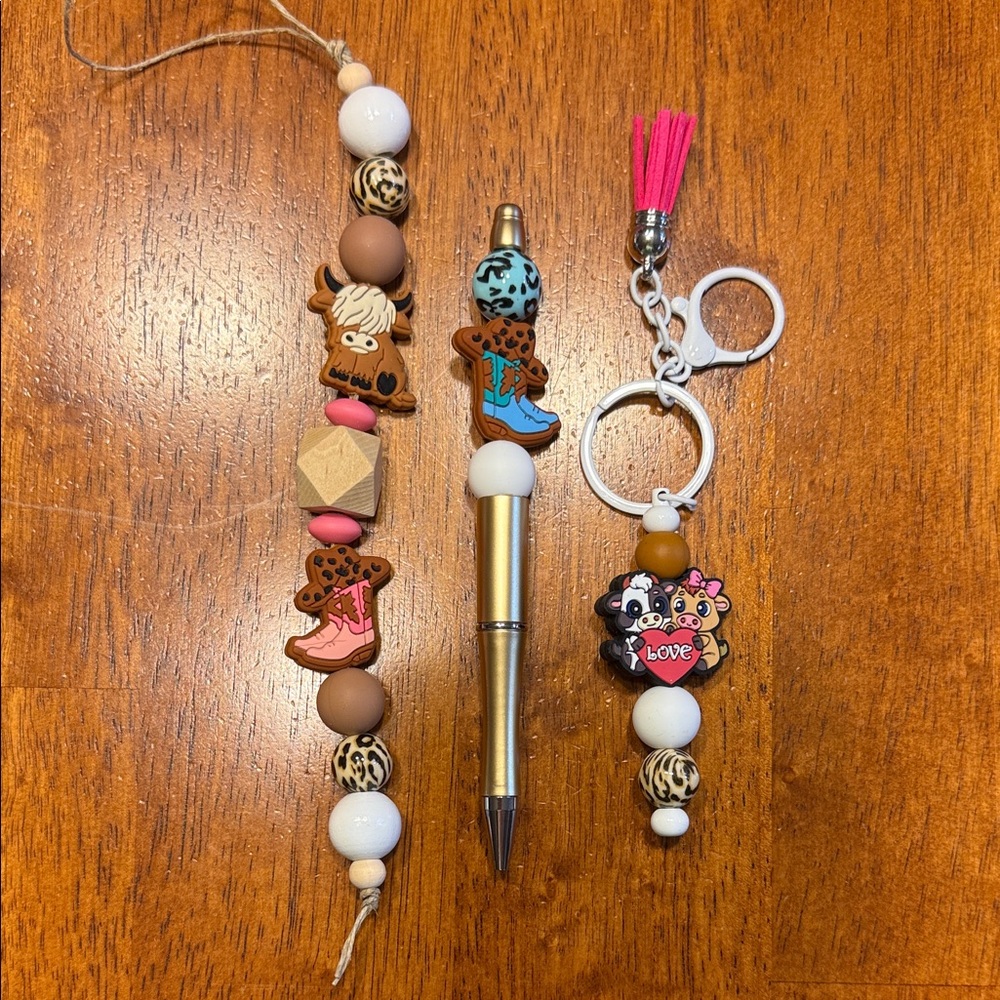 Cow Themed Accessory Set - Multicolor